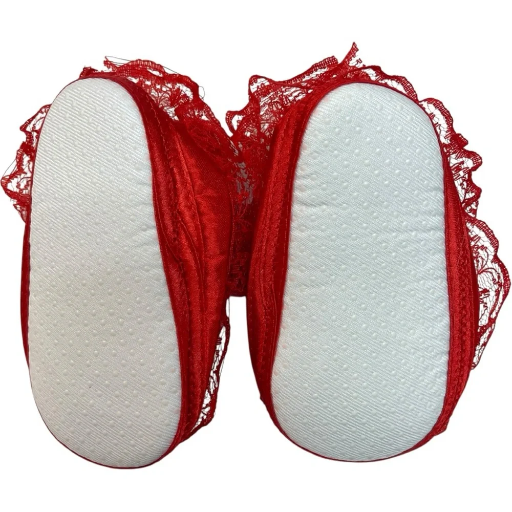 Red Satin Baby Shoes